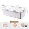 Under Bed Storage Box with Wheels &ndash; 81 x 40 x 27cm Flat Design, Wide Drawer Lid, Space-Saving Organizer for Clothes, Shoes, Blankets &amp; More &ndash; Durable &amp; Easy to Slide
