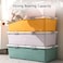 Under Bed Storage Box with Wheels &ndash; 81 x 40 x 27cm Flat Design, Wide Drawer Lid, Space-Saving Organizer for Clothes, Shoes, Blankets &amp; More &ndash; Durable &amp; Easy to Slide