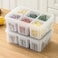 Airtight Food Storage Containers with Lids (6-Piece Set) &ndash; Divided Fresh-Keeping Container for Fridge Organization &ndash; Perfect for Onion, Garlic, Ginger, Cherry, Berries, Snacks.