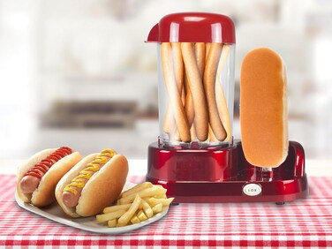 Commercial Hot Dog Steamer Machine &ndash; Professional Steam Cooker for Hot Dogs, Sausages &amp; Brats &ndash; Perfect for Restaurants, Food Trucks, Carnivals &amp; Home Use