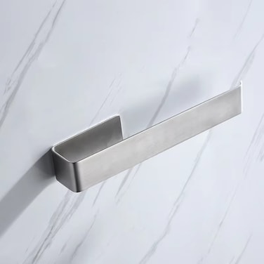 Self-Adhesive Towel Holder &ndash; No Drill Stainless Steel Towel Rail (25cm/9.8&rdquo;) &ndash; Heavy Duty Wall-Mounted Hanger for Bathroom, Kitchen, Glass &amp; Tiles.