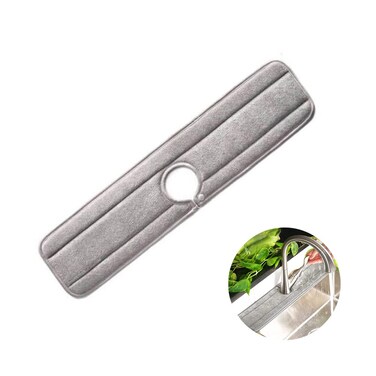 سجادة ماصة لحوض المطبخ - حماية من الرذاذ ومانعة للتنقيط خلف الصنبور - مصنوعة من الألياف الدقيقة القابلة للغسل في الغسالة، سجادة غير قابلة للانزلاق تمتص الماء.