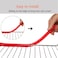 2 Pack Silicone Oven Rack Guards - Heat Resistant Rack Edge Protectors (Red) - Non-Slip Shelf Covers for Baking, Roasting - Burn &amp; Scratch Protection for Most Standard Ovens