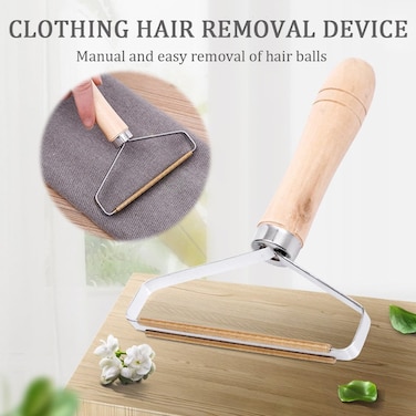 مزيل الوبر وشعر الحيوانات الأليفة المحمول - ماكينة حلاقة مزدوجة الجوانب قابلة لإعادة الاستخدام للملابس والأثاث ومقاعد السيارات - فرشاة حلاقة الأقمشة سهلة السفر لإزالة الوبر والغبار وشعر الكلاب والقطط