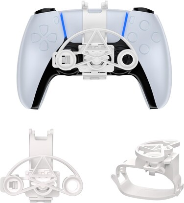 Mini Steering Wheel for PS5 Controller &ndash; Racing Game Attachment for Enhanced Driving Simulation &ndash; Ergonomic, Non-Slip Grip &ndash; Compatible with PlayStation 5, PS4, PC.