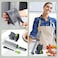 Manual Meat Slicer - Premium Food Cutter for Fresh Beef, Poultry &amp; Deli Meats - Adjustable Thickness Gray Meat Slicer with Non-Slip Base - Kitchen Slicing Tool for Home &amp; Commercial Use