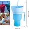2-in-1 Stadium Tumbler with Snack Bowl &ndash; 20oz Leakproof Snack &amp; Drink Cup &ndash; Reusable Travel Cup with Straw for Adults &amp; Kids.
