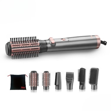 8-in-1 Hair Styling Tool: Curling Iron, Hair Straightener &amp; Blow Dryer Brush for All Hair Types &ndash; Ionic Technology, Adjustable Heat Settings, Fast Heating.