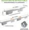 4Pcs Stainless Steel Stove Gap Covers &ndash; Adjustable Oven &amp; Counter Gap Filler &ndash; Heat-Resistant Range Trim Kit for Kitchen Safety &amp; Cleanliness