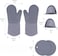 Oven Gloves Set (3-Piece) &ndash; Extra Long Heat Resistant Mitts (500&deg;F/260&deg;C) with Silicone Pot Holder &amp; Insulation Mat.
