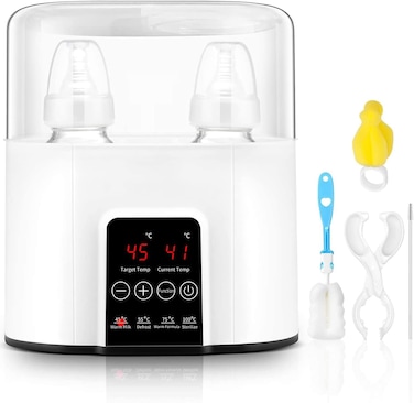 6-in-1 Baby Bottle Warmer &amp; Sterilizer &ndash; Fast Heating for Frozen Breast Milk, Formula &amp; Baby Food &ndash; Safe Auto Shut-Off, Timer &amp; Temp Control.