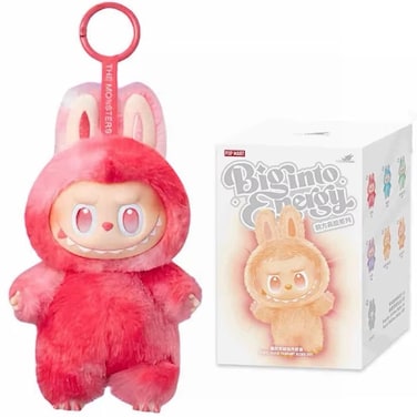 Labub Monster Plush Toy &ndash; Soft &amp; Cute Pastel Blind Box Collectible (Series 3) &ndash; red Stuffed Animal with Hanging Loop &ndash; 1PC Mystery Surprise