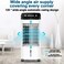 Portable 6L Air Cooler Fan - 65W Evaporative Cooling System with Adjustable 3 Speeds, Durable ABS+PP Design for Bedroom, Office &amp; Small Spaces