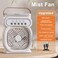 Portable Misting Fan with 450ml Water Tank &ndash; Rechargeable Personal Air Cooler, 3 Adjustable Speeds, Handheld Cooling Fan for Home, Office, Travel &amp; Sleepfoyez12570ing   Ultra-Quiet &amp; Lightweight
