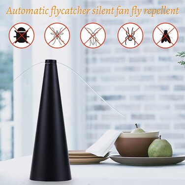 Portable Fly Repellent Fan &ndash; Outdoor &amp; Indoor Insect Deterrent for Flies, Bees &amp; Bugs &ndash; USB-Powered Table Fan for Patio, Picnics, Camping &amp; Dining