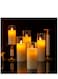 LED Flameless Pillar Candles Set of 5 &ndash; Battery Operated with Remote and Timer, 3D Flickering Flame, Plexiglass Candles for Home, Wedding, Holiday