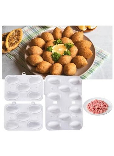 Kibbeh Maker &ndash; Easy Manual Kibbeh Mold Press for Perfectly Shaped Kibbeh, Meatballs &amp; Stuffed Dishes &ndash; Non-Stick, BPA-Free, Premium Quality Tool