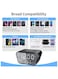 Wireless Fast Charging Alarm Clock &ndash; Qi-Certified Digital LED Clock with Dual Display, 3 Alarms, Temperature, Adjustable Brightness, USB Charging 

