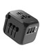 Universal Worldwide Travel Plug Adapter Charger   3 USB Ports + 1 Type C Fast Charging   Resetting Fuse Power Plug Adapter for All Countries