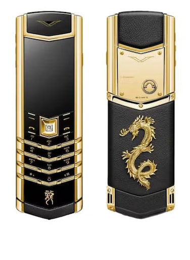 هاتف محمول فاخر بلوحة مفاتيح Golden Dragon - هاتف محمول مفتوح لكبار السن مزود بأزرار كبيرة وصوت عالٍ وعمر بطارية طويل وتصميم مناسب لكبار السن