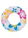 عوامة أنبوبية داخلية لحمام السباحة بطبعة دائرية متعددة الألوان - عوامة دائرية متينة قابلة للنفخ للأطفال والصغار والأطفال - متعة صيفية مثالية، سهلة النفخ