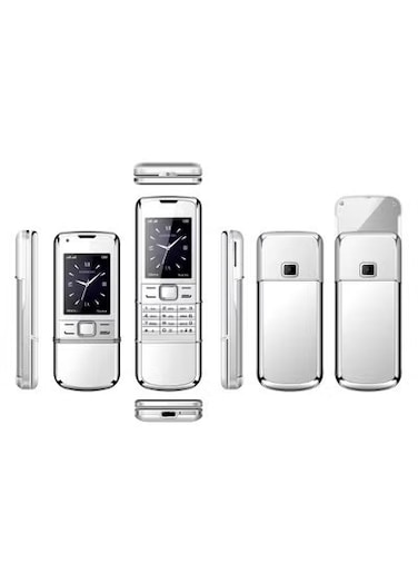Silver Luxury Slider Mobile Phone   Dual SIM, Unlocked, Retro Keypad, Long Battery Life, Compact &amp; Durable for Calls and Text, Classic Edition