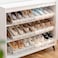 Shoe Storage Rack Adjustable Double Layer Stackable Shoe Organizer for Closet Space Saving Shoe Holder with Anti Slip Design