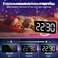 Digital Alarm Clock with Large Mirror LED Display, Dual USB Charging Ports, Adjustable Brightness, Snooze Function, Wall Mountable Desk Clock for Bedroom, Office