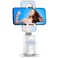 Auto Tracking Phone Holder 360 Degree Rotation with Gesture Control Metal Build Compatible with All Smartphones White