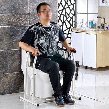 Toilet Frame for Elderly and Disabled Adults &ndash; Adjustable Safety Rails for Bathroom &ndash; Portable Toilet Safety Handrail &ndash; Heavy Duty Toilet Support Frame