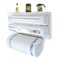 Triple Paper Dispenser Wall Mounted Kitchen Towel Holder Tissue Paper Roll Dispenser 3-in-1 Storage Rack for Cling Film Aluminum Foil and Paper Towels