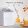 Countertop Ice Maker Machine &ndash; Self-Cleaning Portable Ice Maker with 2 Ice Sizes, 26lbs in 24Hrs, 9 Bullet Ice Cubes in 6 Mins, Ice Scoop &amp; Basket Included (White)
