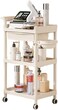 3 Tier Rolling Storage Trolley with 4 Wheels &amp; Hook &ndash; Mobile Beauty &amp; Utility Cart for Home, Kitchen, Salon, Spa, Office &ndash; Durable, Spacious &amp; Easy to Move
