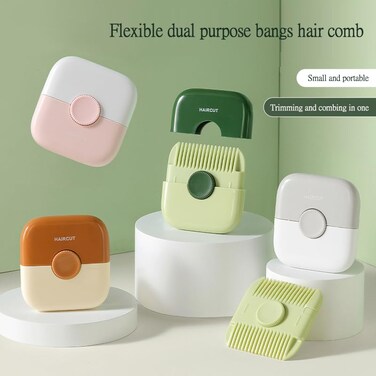 2 In 1 Hair Comb Cutter &ndash; Double-Sided Baby Hair Cutting Razor Comb &amp; Styling Tool for Bangs, Hair Trimming &amp; Shaping &ndash; Easy, Safe, Precise Hair Clipper Comb
