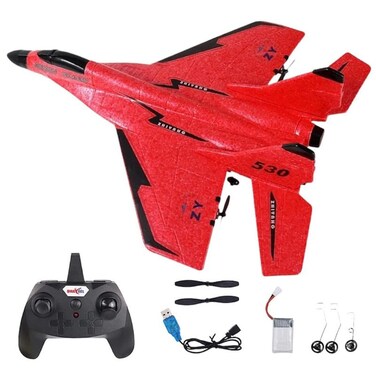 Remote Control Airplane for Beginners &ndash; Easy-to-Fly RC Glider Jet with LED Lights, Durable EPP Foam, 2.4GHz Remote, Lightweight Aircraft Toy for Kids &amp; Adults