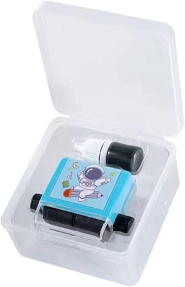 Math Practice Roller Stamp &ndash; Reusable Math Learning Tool for Kids, Multiplication &amp; Addition Practice Stamp, Lightweight Plastic Educational Stamp