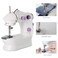 Portable Mini Sewing Machine &ndash; Electric 2-Speed Handheld Sewing Machine with Foot Pedal, Double Thread, Adjustable Stitch &ndash; Small Embroidery Machine