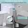 Wall Hanging Soft TPR Toilet Brush Set with Holder &ndash; Silicone Bristles, Detachable Handle, Durable Bathroom Cleaner &ndash;WC Accessories for Easy