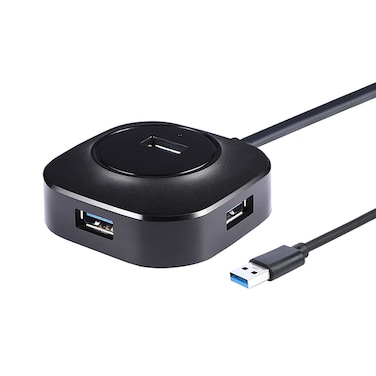 USB 3.0 Hub Splitter &ndash; 4-Port High-Speed USB Expander Adapter for Laptop, PC, MacBook, Keyboard, Mouse, Flash Drives &ndash; Mini Portable Multi USB Hub
