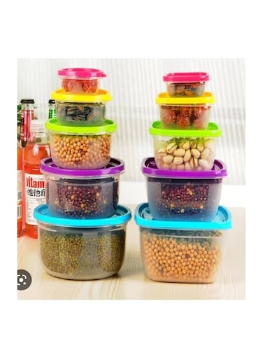 Plastic Food Storage Bowls with Airtight Lids &ndash; Stackable, Leakproof, Dishwasher/Microwave/Freezer Safe &ndash; Multi-Color Reusable Containers  (Set of X)
