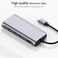 محول USB C Hub 8 في 1 T7 - ​​من النوع C إلى 3 منافذ USB 3.0، HDMI، RJ45 Ethernet، USB-C PD، قارئ بطاقات SD/TF - محطة إرساء متعددة المنافذ لأجهزة MacBook وDell وHP وiPad Pro