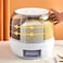 Automatic 10kg Dry Food Storage Dispenser &ndash; 360&deg; Rotating Plastic Cereal, Rice, Grain Dispenser with Measuring Cup, Airtight Container for Kitchen Pantry
