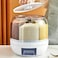 Automatic 10kg Dry Food Storage Dispenser &ndash; 360&deg; Rotating Plastic Cereal, Rice, Grain Dispenser with Measuring Cup, Airtight Container for Kitchen Pantry
