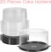 6-Inch Round Cake Container with Lid &ndash; Clear PET Plastic Cake Box Keeper for Storage, Transport &amp; Display, Airtight Cake Holder for Bakery &amp; Home Use
