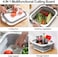 Collapsible Cutting Board with Colander &ndash; 3-in-1 Foldable Chopping Board, Washing Bowl &amp; Draining Basket &ndash; Silicone Portable Kitchen Sink with Drain Plug