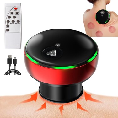 Electric Cupping Therapy Set &ndash; 16 Levels Smart Cupping Massager with Remote Control, 3 Suction Modes, Rechargeable Gua Sha Cupping Machine