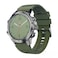Swiss Military DOM5 Smartwatch 1.43" AMOLED Display &ndash; Bluetooth Calling, Wireless Charging, Multi-Language, Health &amp; Fitness Tracker, Silver Frame with Green Strap
