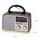 Portable Vintage Radio AM/FM/SW &ndash; Retro Style Wireless Radio with USB/TF Playback, AC/DC Operated, Bluetooth Speaker, Classic Woodgrain Look, Home &amp; Outdoor Use
