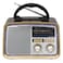 Portable Vintage Radio AM/FM/SW &ndash; Retro Style Wireless Radio with USB/TF Playback, AC/DC Operated, Bluetooth Speaker, Classic Woodgrain Look, Home &amp; Outdoor Use

