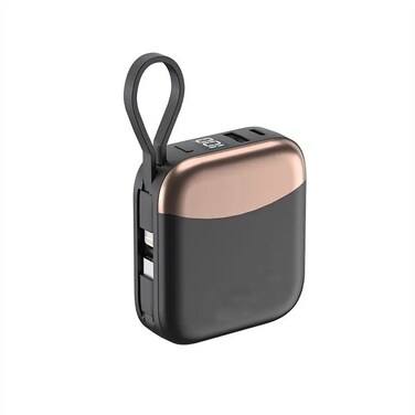 بنك طاقة 10000 مللي أمبير في الساعة - شاحن محمول خارجي سريع الشحن بقوة 22.5 وات، وحزمة بطارية خارجية عالية السعة مع منفذ USB مزدوج وشاشة LED ورحلات ذاتية القيادة